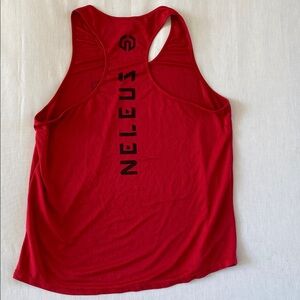 NELEUS Men's Red Racerback Athletic Tank -